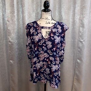 Living Doll Short Sleeve Blouse 1x/2x
